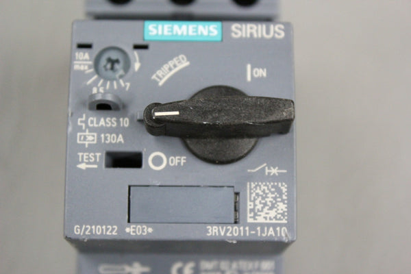 SIEMENS SIRIUS 3RV2011-1JA10 MOTOR STARTER CIRCUIT BREAKER