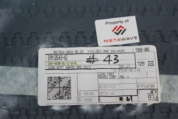 SAMTEC QSH-030-01-C-D-A CONNECTOR RECEPTACLE 60POS SMD GOLD QTY 61