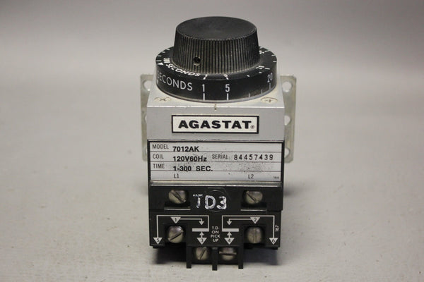 AGASTA TIME DELAY RELAY 7012AK 1-300 SEC
