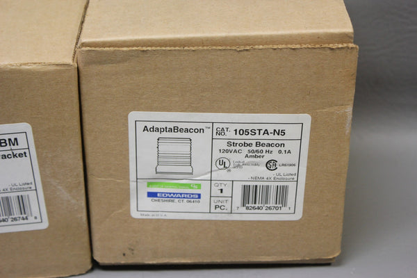 NEW EDWARDS ADAPTABEACON STROBE BEACON & ACCESSORIES 105STA-N5 105BM 105BX AMBER