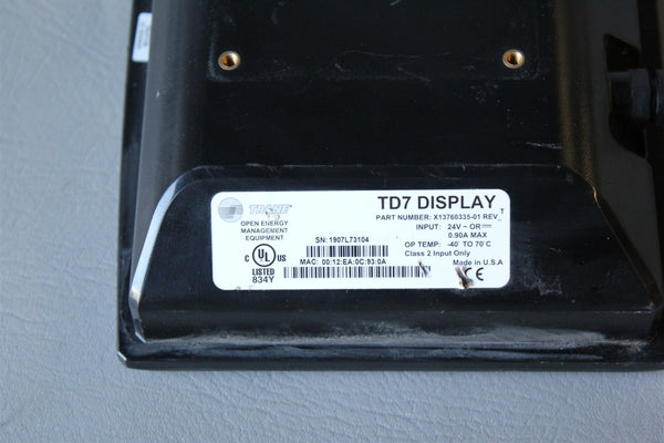 TRANE/INGERSOLL RAND OPERATOR INTERFACE PANEL TD7