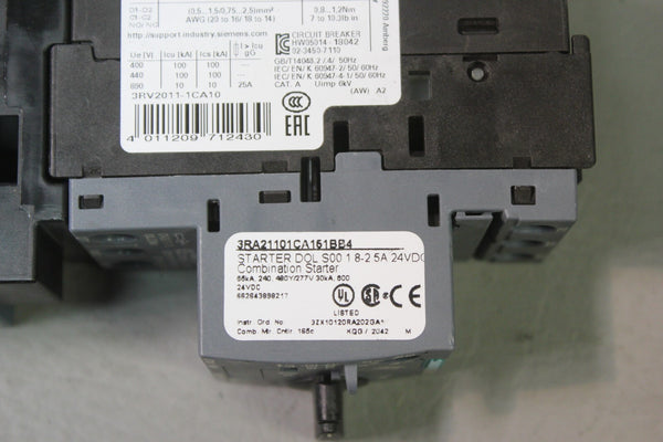 UNUSED SIEMENS LOAD FEEDER COMBINATION STARTER 3RA21101CA151BB4