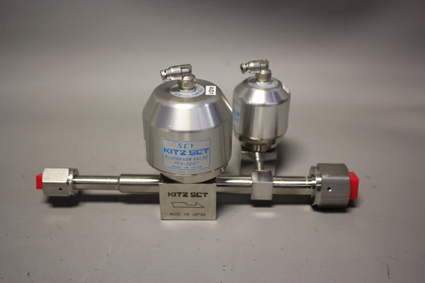 NEW SCV KITZ SCT DUAL 316 STAINLESS DIAPHRAGM VALVES PFA-SEAT 10K-1/4" 1/2"