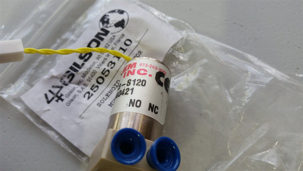 GILSON MULTIPLE PROBE LIQUID HANDLER/AUTOSAMPLER SOLENOID ASSEMBLY 25053110