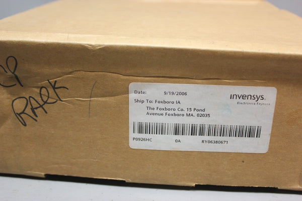 NEW INVENSYS FOXBORO MODULAR BASEPLATE P0926HC