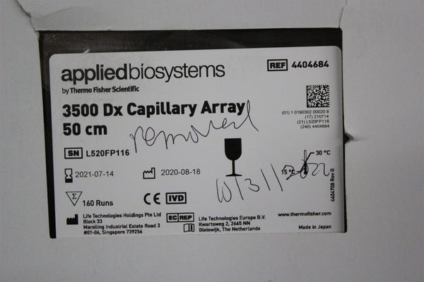 APPLIED BIOSYSTEMS 50cm 3500 Dx CAPILLARY ARRAY