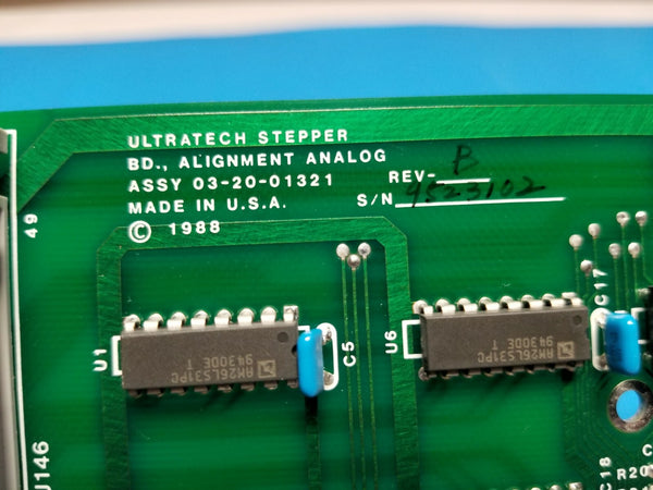 Ultratech Stepper Alignment Analog Board 03-20-01321 Rev. B