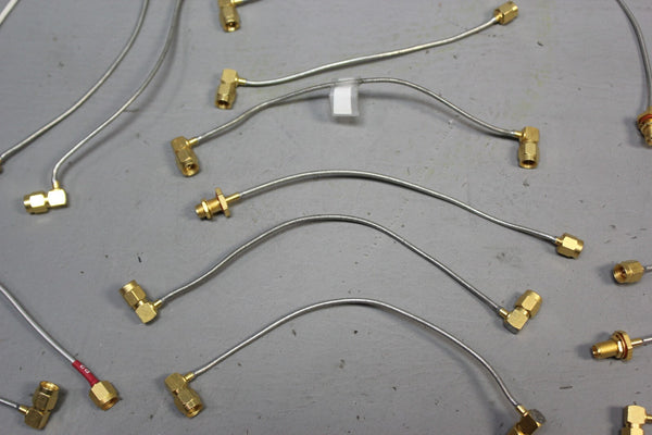 LOT OF 34 MISC. RF MICROWAVE CABLES