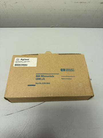 500 Pack Of New Agilent Micro Vials 0.3mL 6x32mm 5180-0841