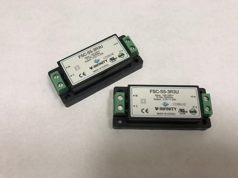 V Infinity FSC-S5-3R3U AC DC Converter 3.3 V 5W Lot of 2