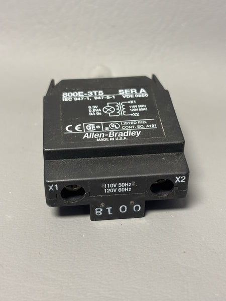 ALLEN-BRADLEY 120V TRANSFORMER MODULE 800E-3T5