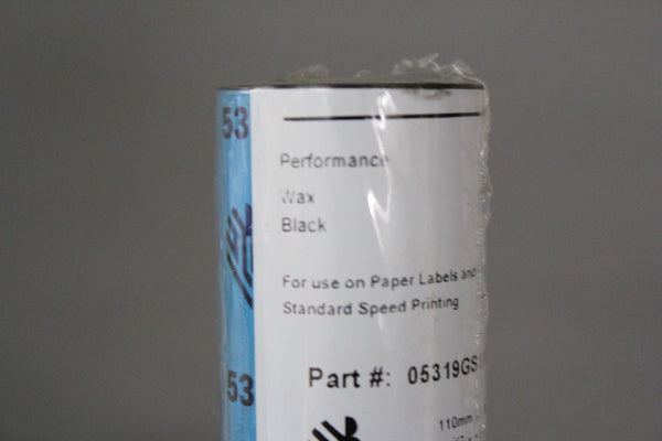 8 NEW ZEBRA WAX RIBBON 05319GS11007 4.33" x 2.913"
