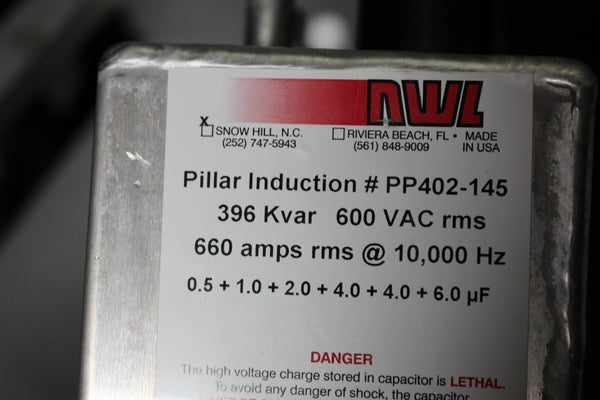 NWL PILLAR INDUCTION CAPACITOR 369KVAR 660A  PP402-145