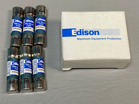 BOX OF 6 EDISON MEN4 TIME DELAY FUSES 250V 4A