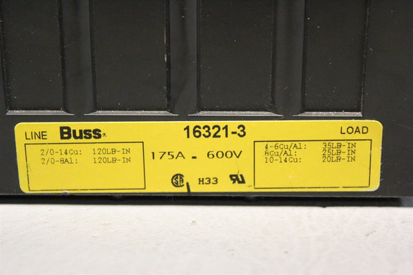 BUSS DISTRIBUTION BOX 16321-3 BLOCK