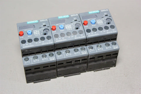 Lot of 3 UNUSED SIEMENS OVERLOAD RELAY  3RU2116-0CB0 