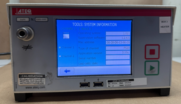 ATEQ COMPACT LEAK DETECTOR GRAFX 2000kPa DECAY E305
