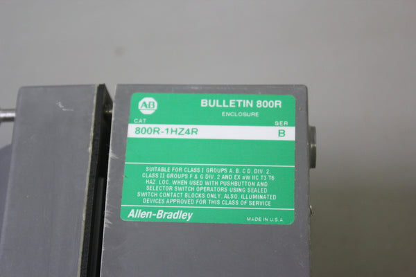 NEW ALLEN BRADLEY HAZARDOUS LOCATION ENCLOSURE WITH HUB 800R-1HZ4R B