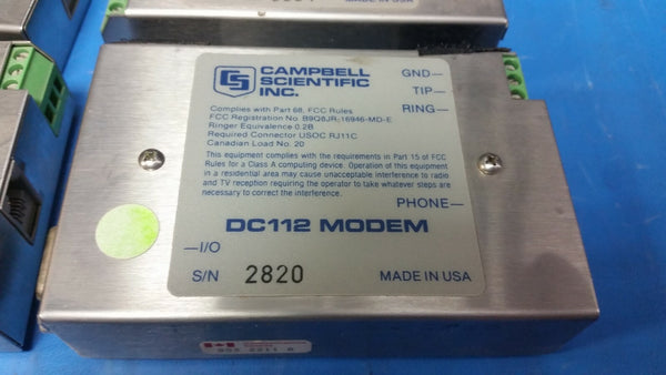 4 Campbell Scientific DC112 Modem 