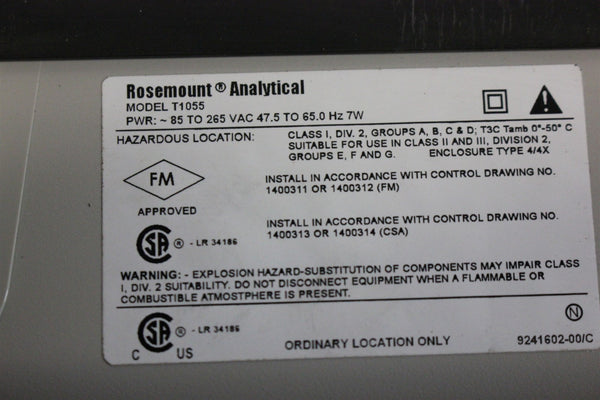 UNUSED ROSEMOUNT SOLU COMP II TURBIDIMETER T1055-11-21 #4