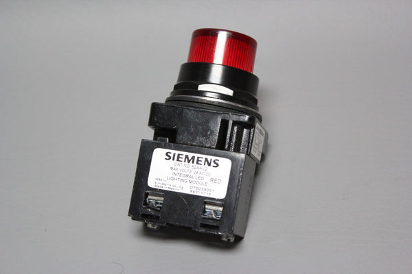 SIEMENS BLACK MAX RED PILOT LIGHT 52BL4L2 W/ 52AAIL2