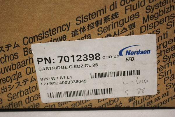 25 NEW NORDSON 7012398 CARTRIDGE O 6OZ