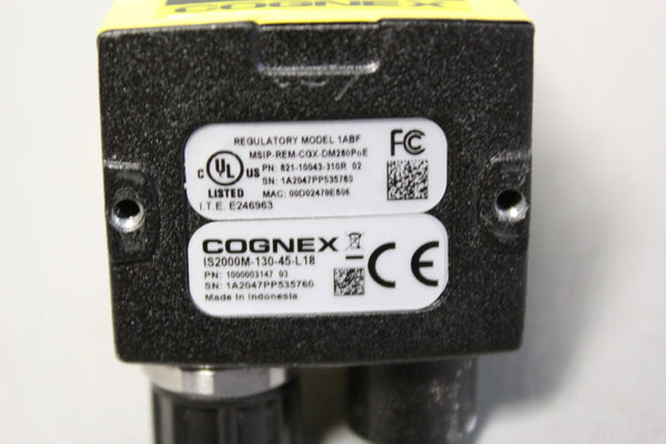 COGNEX FIXED MOUNT BARCODE READER is2000m-130-45-l18