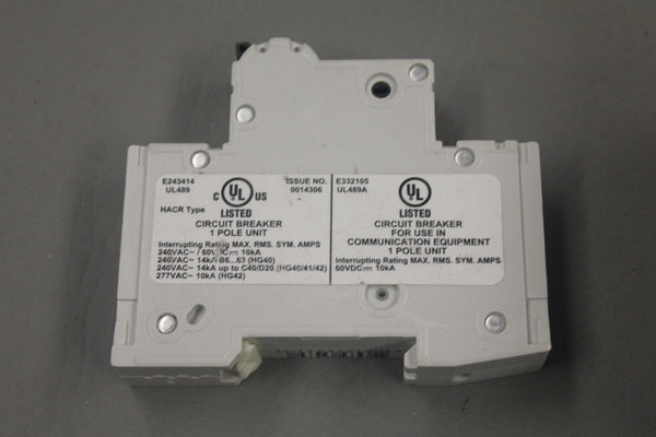 LOT OF 5 SIEMENS MINIATURE CIRCUIT BREAKER 5SJ4101-8HG40