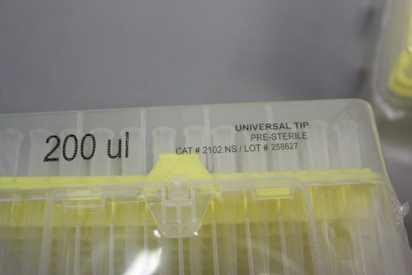 4 NEPTUNE UNIVERSAL TIPS 200 UL 2102.NS PRE-STERILE 384 QTY