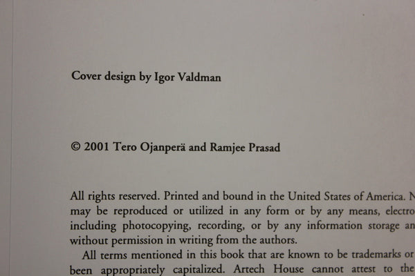 WCDMA: TOWARDS IP MOBILITY & MOBILE INTERNET PRASAD HARDCOVER(S3-2-30E)