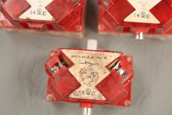 LOT OF 3 SQUARE D 9001 KA3 SER K CONTACT BLOCKS