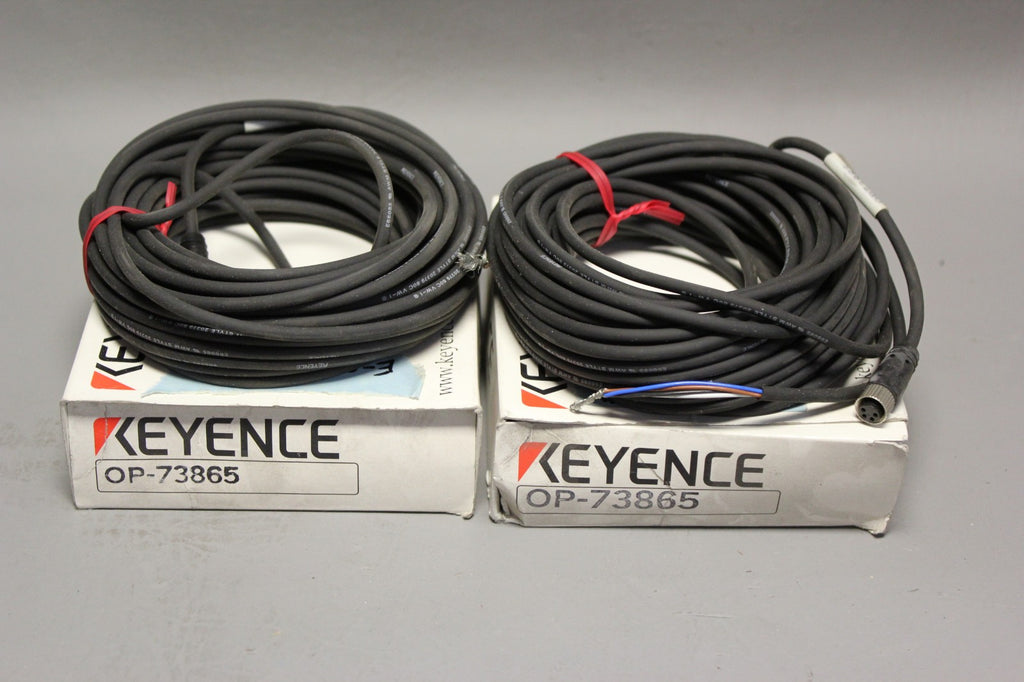 LOT OF 2 NEW KEYENCE CONNECTOR CABLES  OP-73865