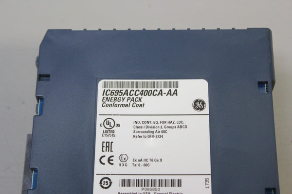 GE RX3i PLC POWER SUPPLY WITH CPU ENERGY PACK IC695PSD140E & IC695ACC400CA-AA