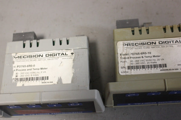 LOT OF 2 PRECISION DIGITAL TRIDENT TEMPERATURE METERS PD765-6R0-0 & PD765-6R0-10