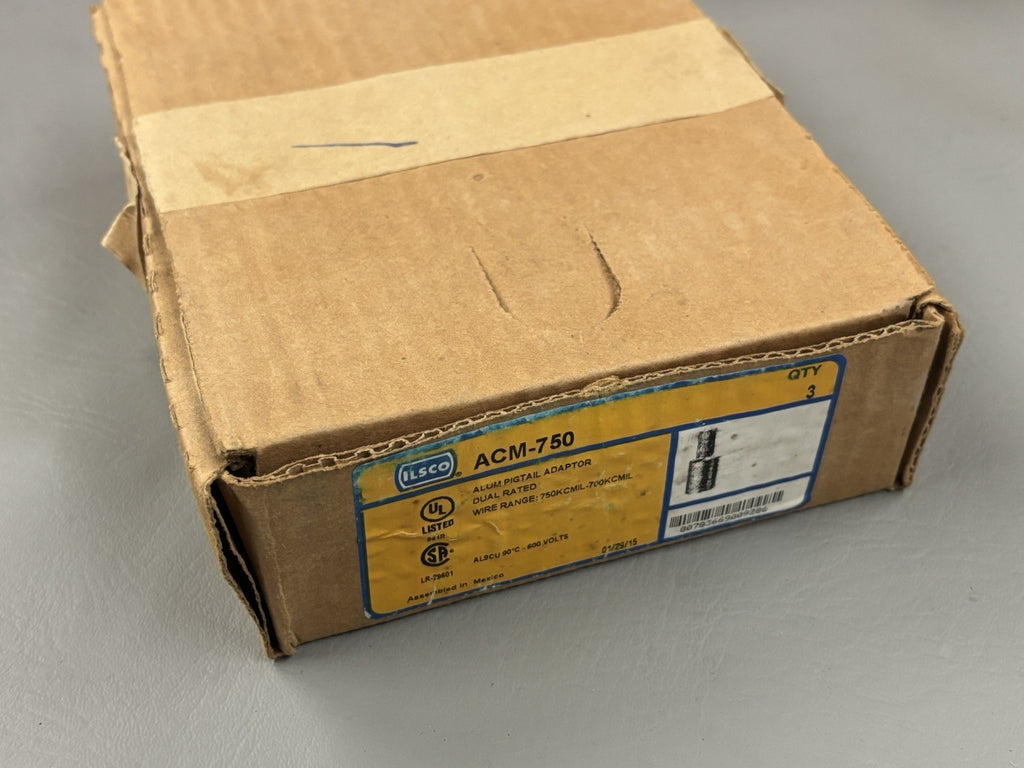 3- NEW ILSCO ACM-750 ALUM PIGTAIL ADAPTOR 750KCMIL-700KCMIL