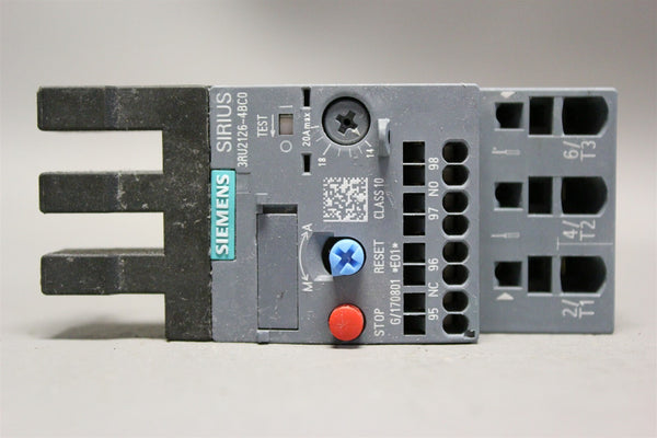 UNUSED SIEMENS SIRUIS THERMAL OVERLOAD RELAY 3RU2126-4BC0 