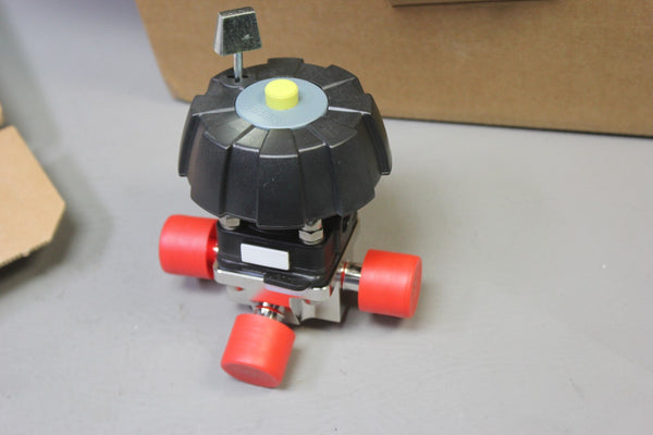 NEW BURKERT 3 WAY SANITARY STAINLESS STEEL DIAPHRAGM VALVE 1/2" 316L 10bar 2034