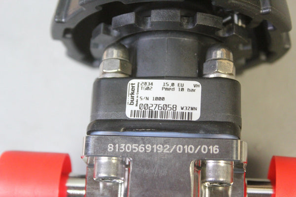 NEW BURKERT 3 WAY SANITARY STAINLESS STEEL DIAPHRAGM VALVE 1/2" 316L 10bar 2034