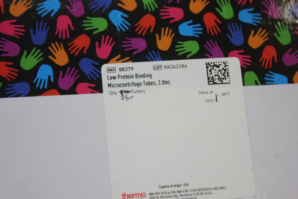THERMO SCIENTIFIC LOW PROTEIN BINDING MICROCENTRIFUGE TUBES 2.0 ML 88379 150 QTY