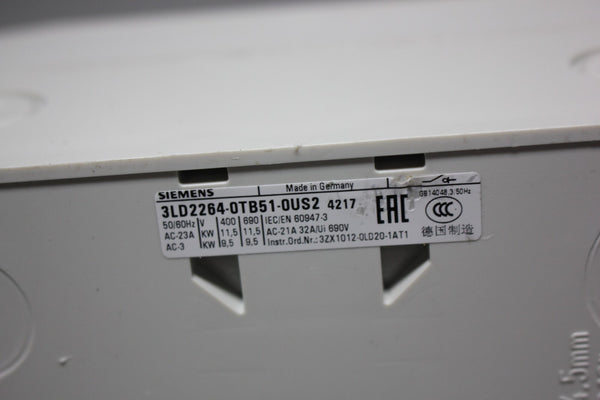 SIEMENS SWITCH DISCONNECTOR 3LD2264-0TB51-0US2
