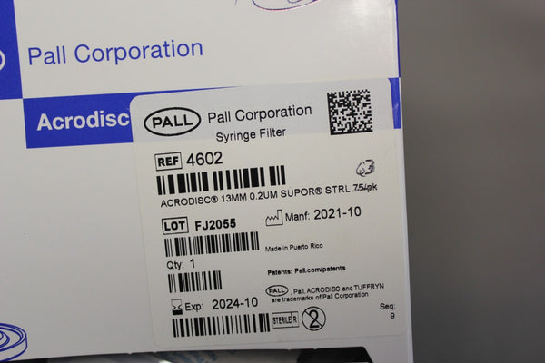 63 NEW PALL ACRODISC 13MM 0.2UM SYRINGE FILTERS 4602