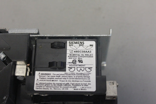 SIEMENS NON-REVERSING MOTOR STARTER 14EP32A*81