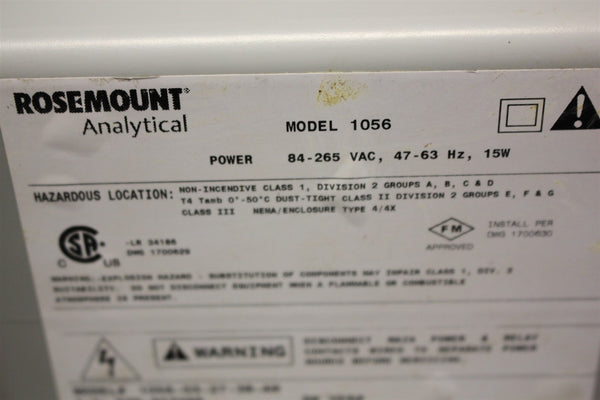 EMERSON/ROSEMOUNT DUAL CHANNEL TRANSMITTER 1056-03-27-38-AN