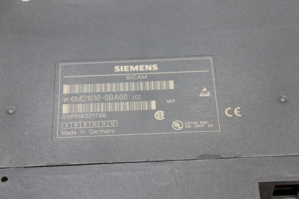 SIEMENS SICAM MCP PROCESSOR MODULE 6MD1010-0BA00