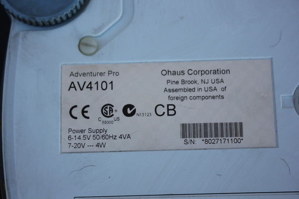 OHAUS ADVENTURER PRO DIGITAL BALANCE SCALE  AV4101