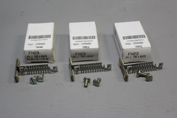 3 NEW CUTLER HAMMER THERMAL UNIT OVERLOAD HEATER HEAT COIL FH23