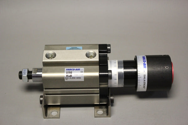 NEW FABCO AIR CYLINDER WITH DIAL A STROKE PRECISION ADJUSTER GND-AL050-025D-M