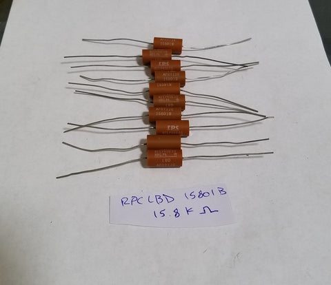 (10) VINTAGE RPC 15.8K OHM LBD 15801B RESISTORS