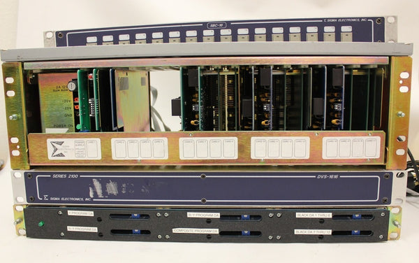 Sigma Electronics Ss-2100-2 Hub Dvs-1616 + Sbc-16 + 2100-6 Video Switcher Panels