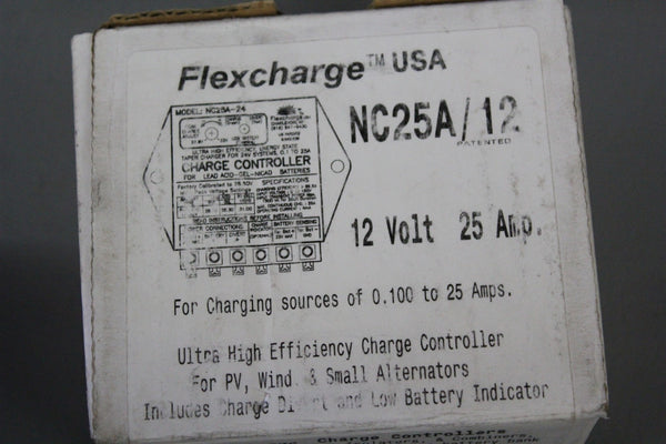 NEW FLEXCHARGE CHARGE CONTROLLER NC25A/12 12V 25A